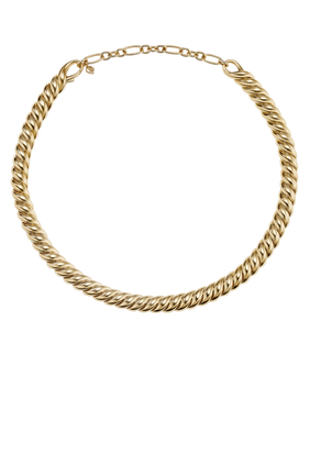 Sculpted Cable Necklace, 18k Yellow Gold